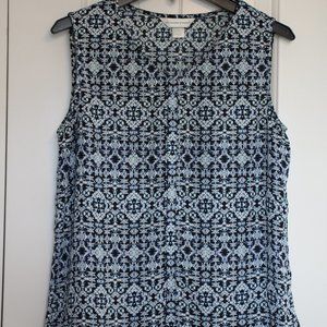 Christopher & Banks Blue/Green Tank Top Sz S